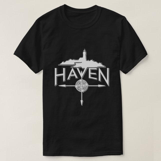 Haven White Logo Classic T-Shirt (Frente do Design)