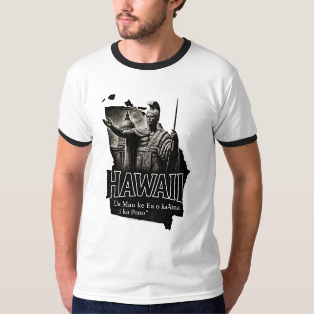 Hawaii Artistic T-Shirt – King Kamehameha Statue (Frente)