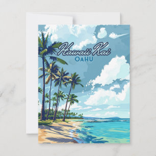 Hawaii Kai Honolulu Oahu Hawaii - Cartão Retro