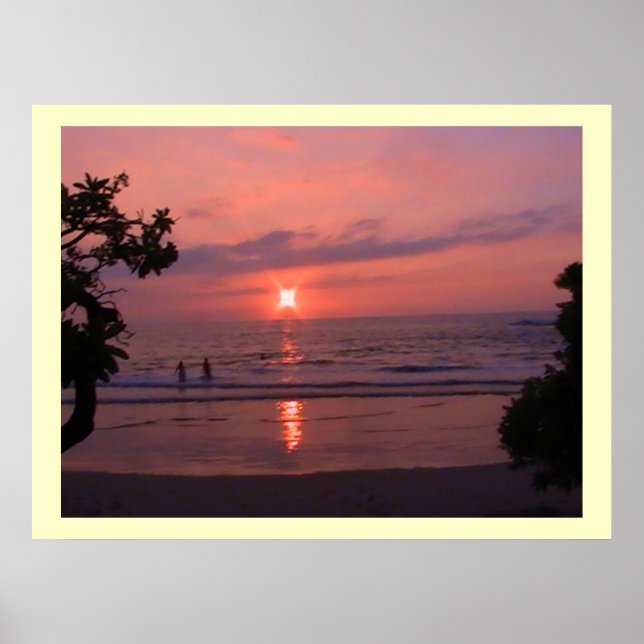 Hawaii Sunset Poster (Frente)