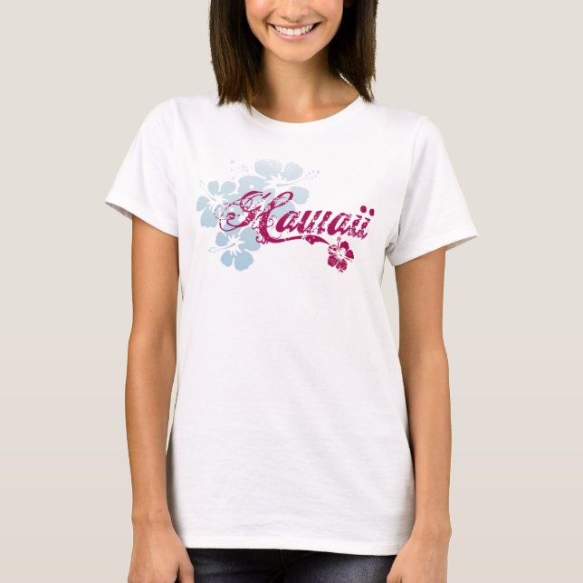 Hawaii T-Shirt | Flores Coloridas Havaianas (Frente)