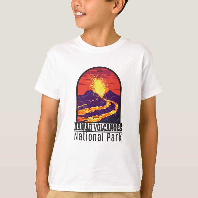 Hawaii Volcanoos National Park Vintage T-Shirt (Frente)