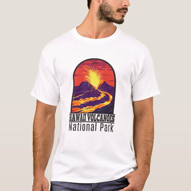 Hawaii Volcanoos National Park Vintage T-Shirt (Frente)