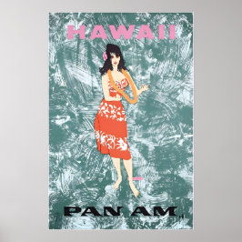 Hawaiian Art Hawaii Print Pan Am Travel Poster