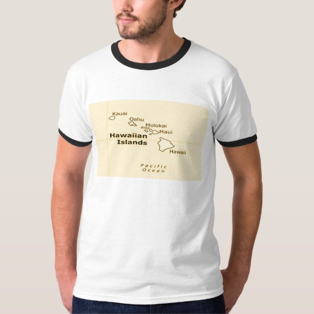 Hawaiian Map mens T-Shirts (Frente)