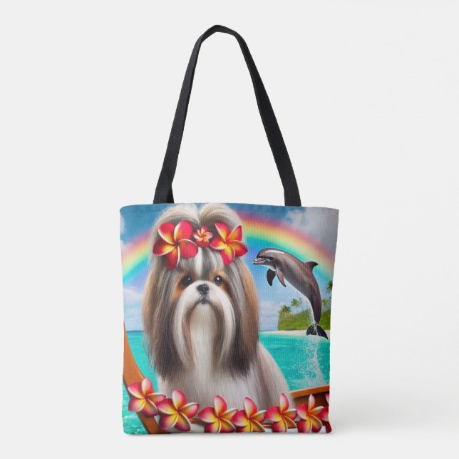 Hawaiian Outrigger Adventure Tote Bag (Verso)