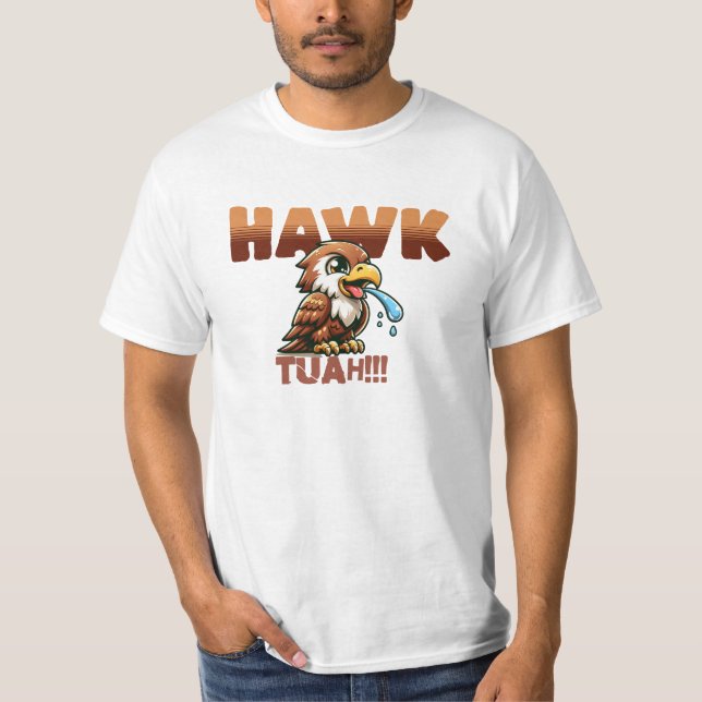 Hawk Tuah! - T-Shirt Unisex Softstyle | Única e (Frente)
