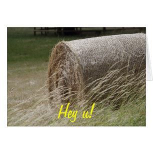 Hay Bales com cartão de Dia de as mães.
