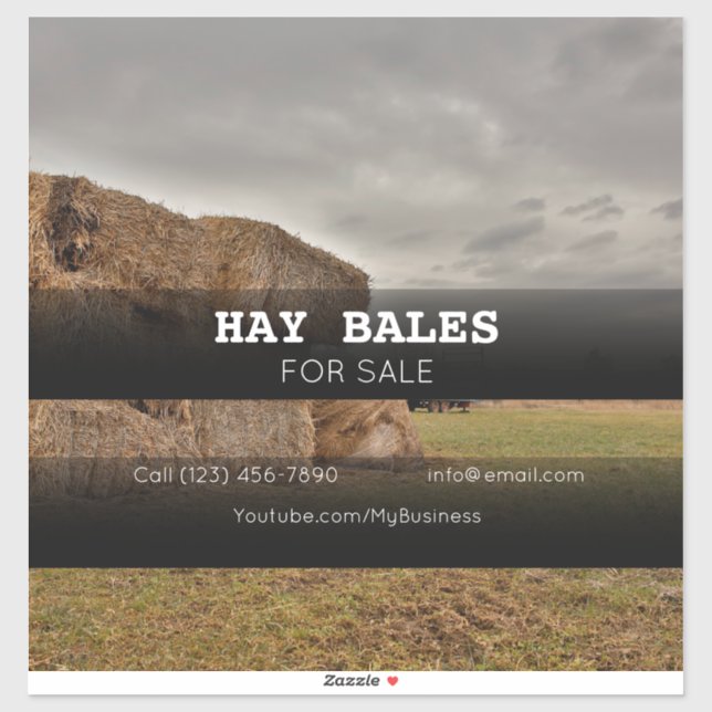 Hay Bales Venda Adesivo Publicitário para Veículos (Folha)
