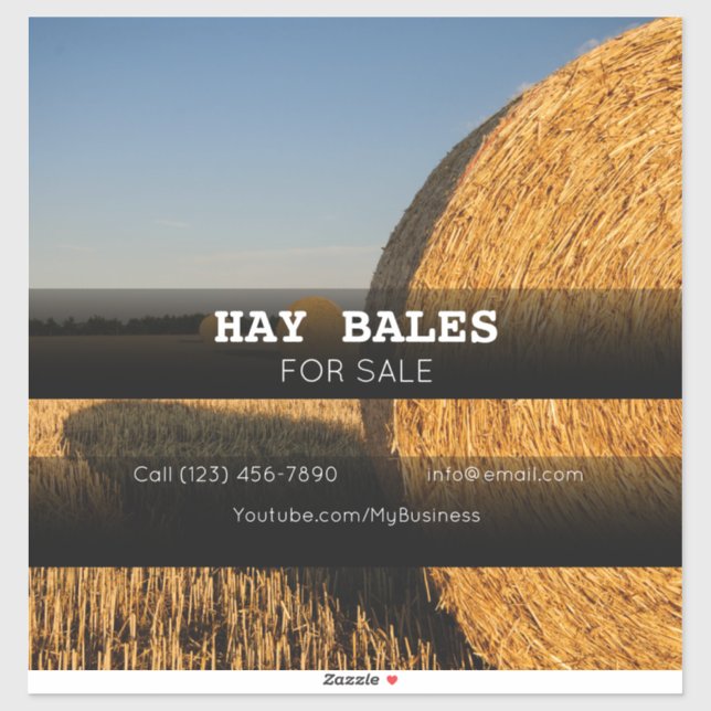 Hay Bales Venda Adesivo Publicitário para Veículos (Folha)