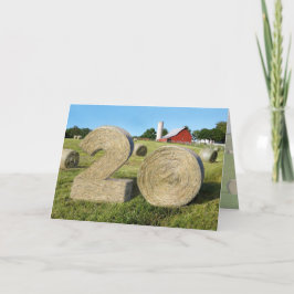 "Hay! Feliz 20!" com cartão de saudação com Hay Ba