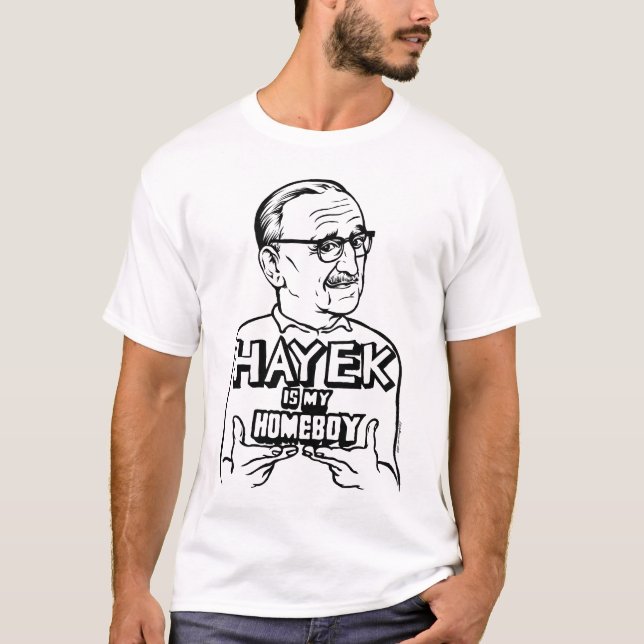 Hayek é meu t-shirt do ficar em casa (Frente)