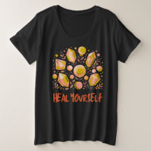 Heal Yourself Plus-Size Tee Celestial Crystal Top