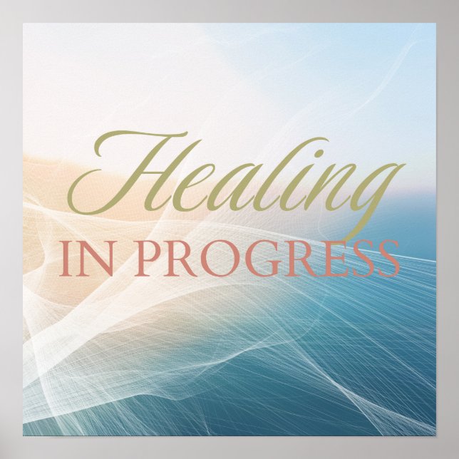 Healing in Progress Poster – Minimalist Inspiratio (Frente)