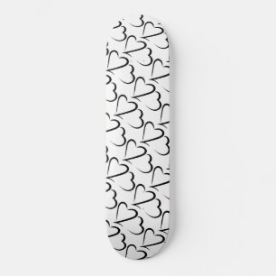 Heart 23™ Skate deck Branco e Preto