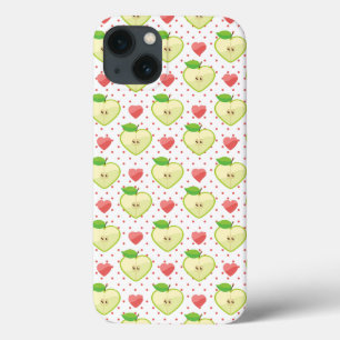 Heart Apples with Pink Polka Dots And Hearts