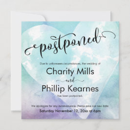 Heart Aqua Purple adiou o anúncio de casamento