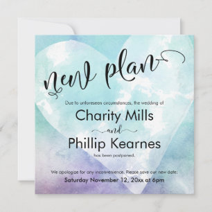 Heart Aqua Purple adiou o novo plano de casamento