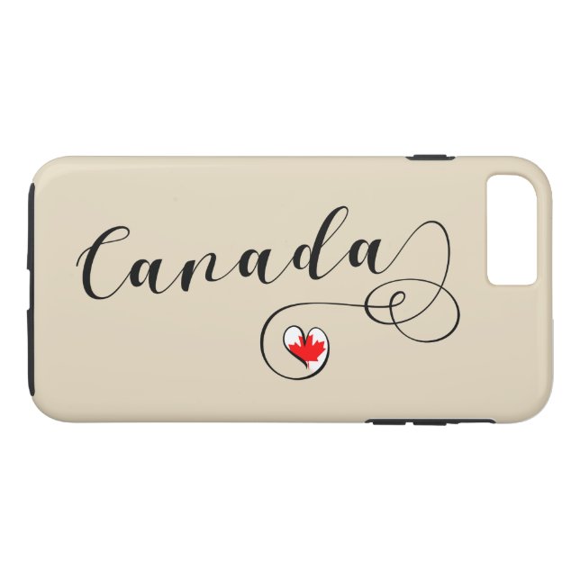 Heart Canada Cell Capa de telefone, canadense Flag (Verso (Horizontal))
