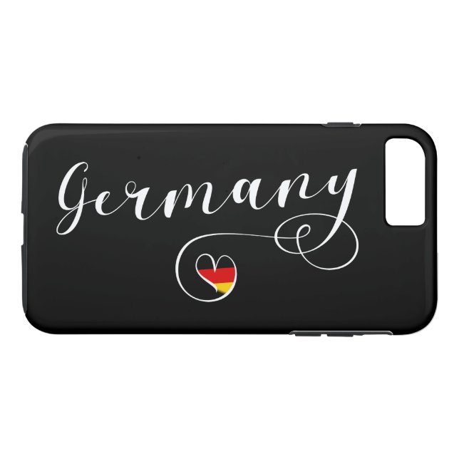 Heart Germany Cell Capa de telefone, Bandeira Alem (Verso (Horizontal))