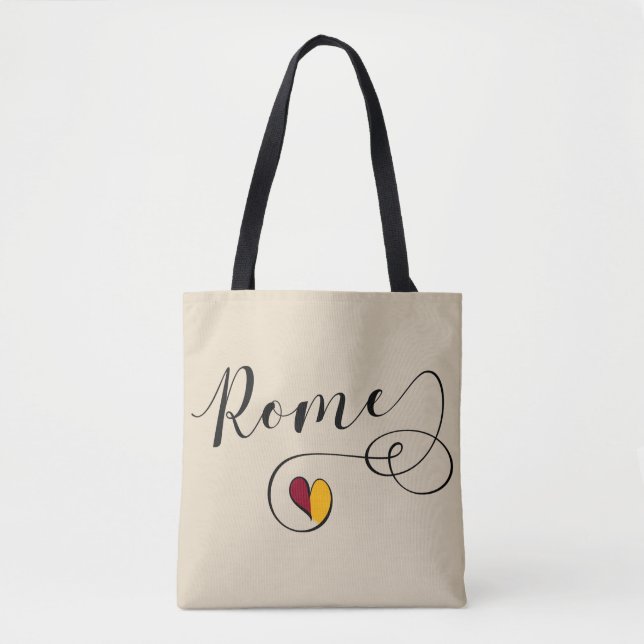 Heart Roma Flag Bolsa de compra, Italiano (Frente)