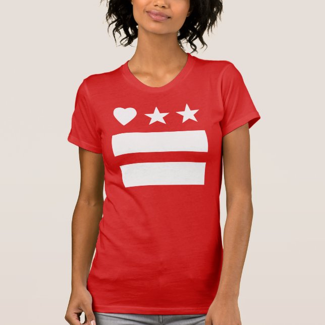 HeartDC reverso no t-shirt vermelho (Frente)