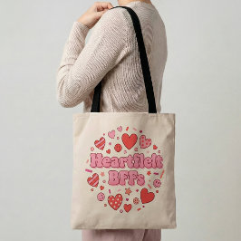 Heartfelt BFFs Friendship Tote Bag Best Friend Gif