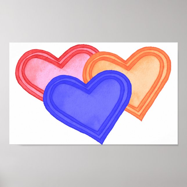 Hearts Trio Poster (Frente)