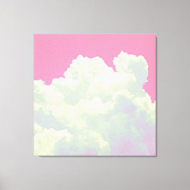 Heaven - Pink Clouds - Stretched Canvas Print