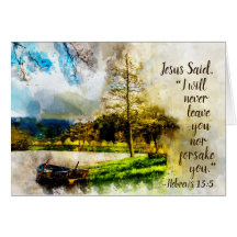 Hebraico 13:5 Eu nunca deixarei seu Cartão de Saud