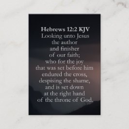 Hebraico Cartões KJV 12:2 - Cruz vergonhosa escura