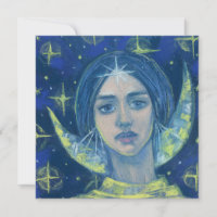 Hecate, Deusa Lua Pastel Pintando Arte Fantástica