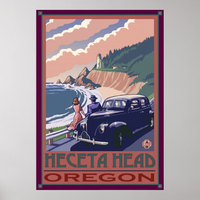 Heceta Head Lighthouse, Oregon Coast Poster (Frente)