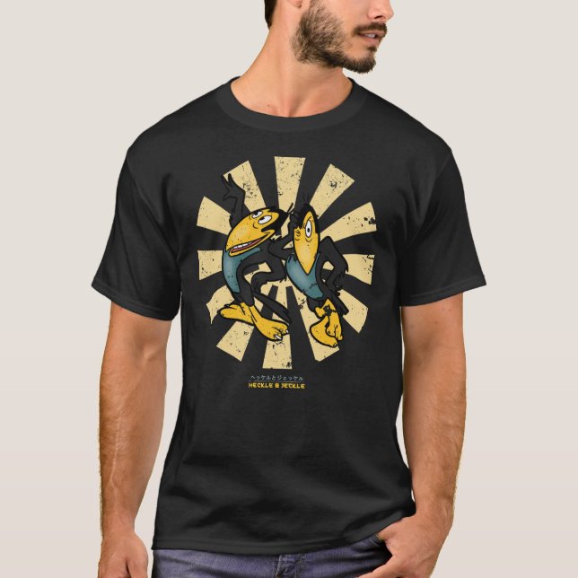 Heckle E Jeckle Retro Japonês - Camisa Essencial (Frente)
