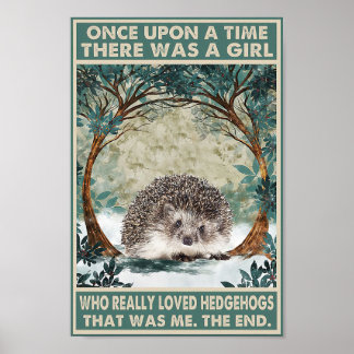 Hedgehog Poster Uma Vez Em Uma Impressão de Hora