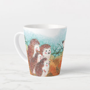 Hedgehogs Ilustração de Pequena Caneca Latte
