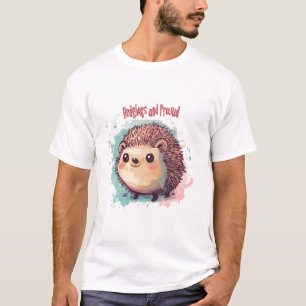 Hedgehugs e Design de camiseta orgulhosa - Chapéu-