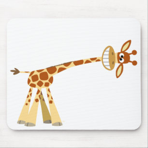 Hee Hee!!! mousepad girafa de desenho animado