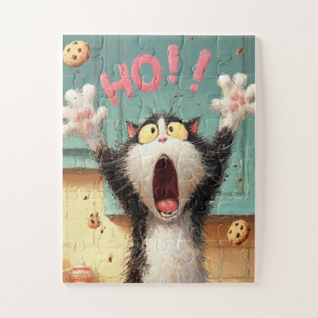 Hei! Gato de Biscoito - Quebra-cabeça de Cartoon E (Vertical)