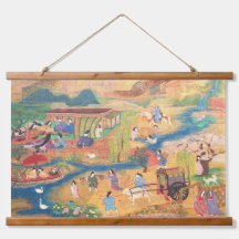 Heian Courtyard Scene: Tales from a Gilded Scroll