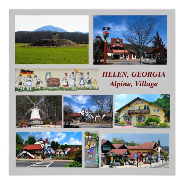 Helen, Geórgia impressão fotográfica da Alpine Vil (Frente)