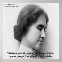 Helen Keller e Poster de Cegos/Surdos Famosos