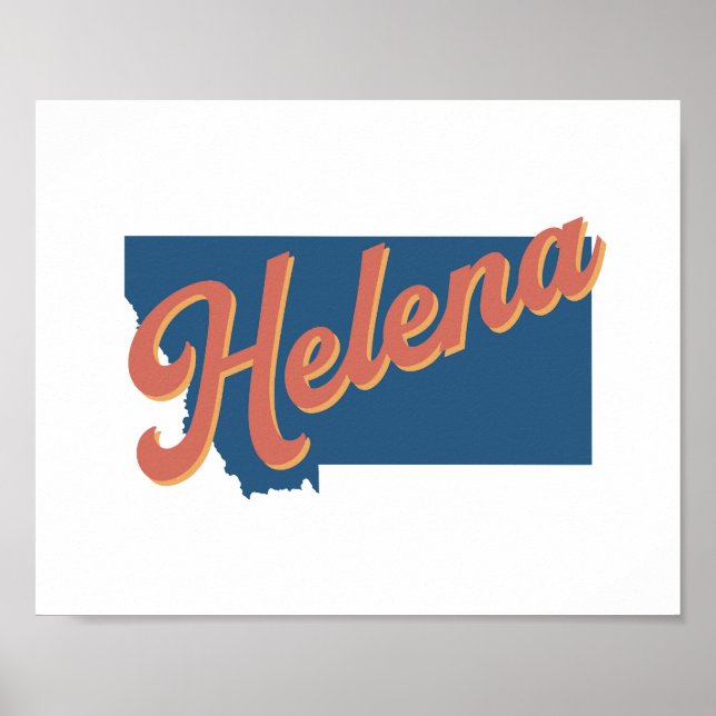 Helena, impressão do estado de Montana (Frente)