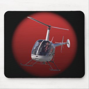 Helicopter Mousepad Voando Helicóptero Gift