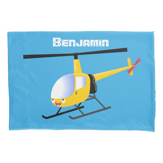 Helicóptero de animação amarelo giro (Frente)