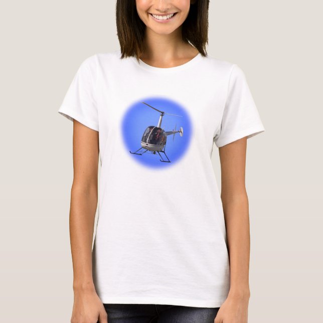 Helicóptero feminino Tanque de cima Camisetas Lega (Frente)