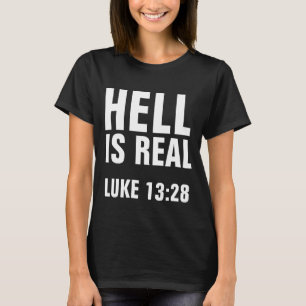 HELL É REAL, T-shirts cristãs