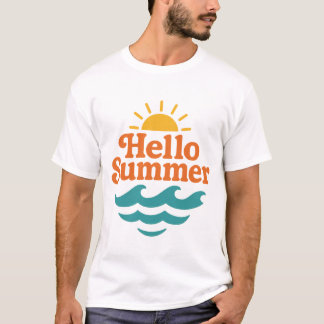 Hell Summer Retro T-Shirt - Vintage Beach Vibes Te