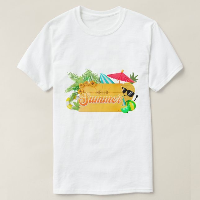 Hello Summer – T-shirt Tropical Évasion (Frente do Design)