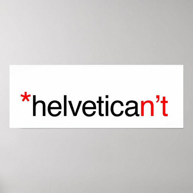 helvetican não Poster (Frente)